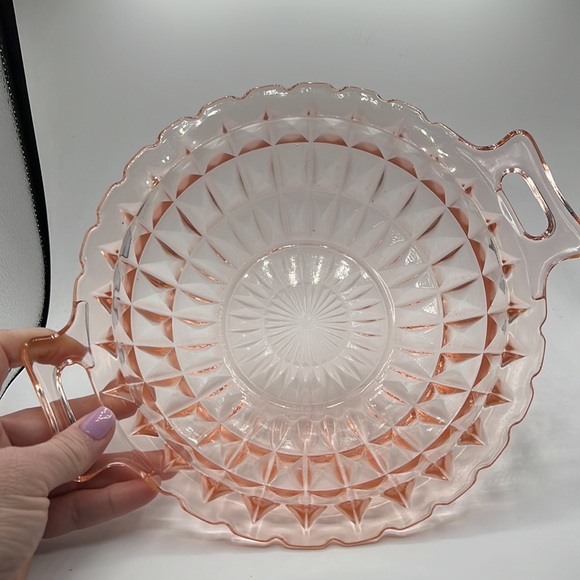 VTG Pink Depression Glass Serving Dish - Picture 6 of 6